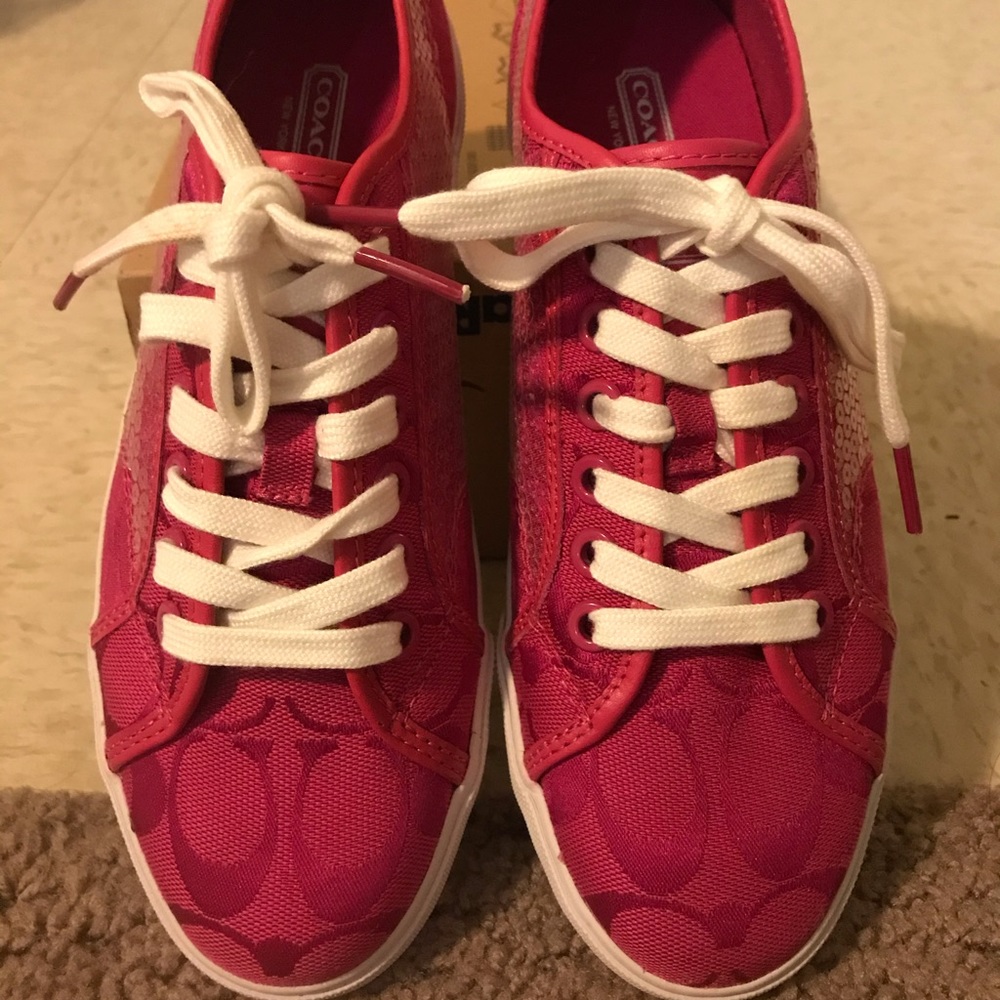 NWOB pink Coach sneakers